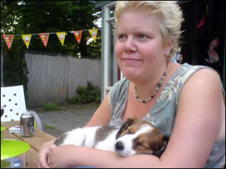 Mijke met pup Lady