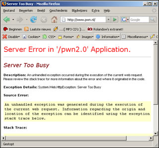 PWN site overbelast